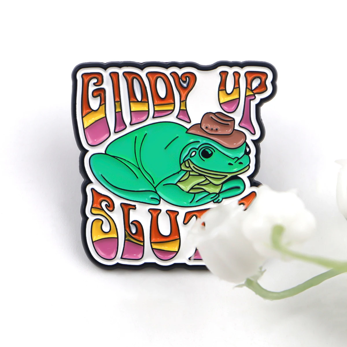 Funny Frog Enamel Pin Cartoon Animal Brooch Pines Lapel Pins Badge on Backpack Clothing Accessories Fashion Jewelry Gifts