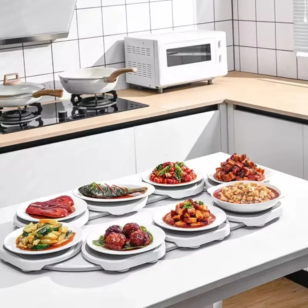 

Настольный вращающийся поднос, портативный вращающийся поднос, складной простой поднос, домашний поднос для сбора еды, модный бытовой минималистичный поднос для еды