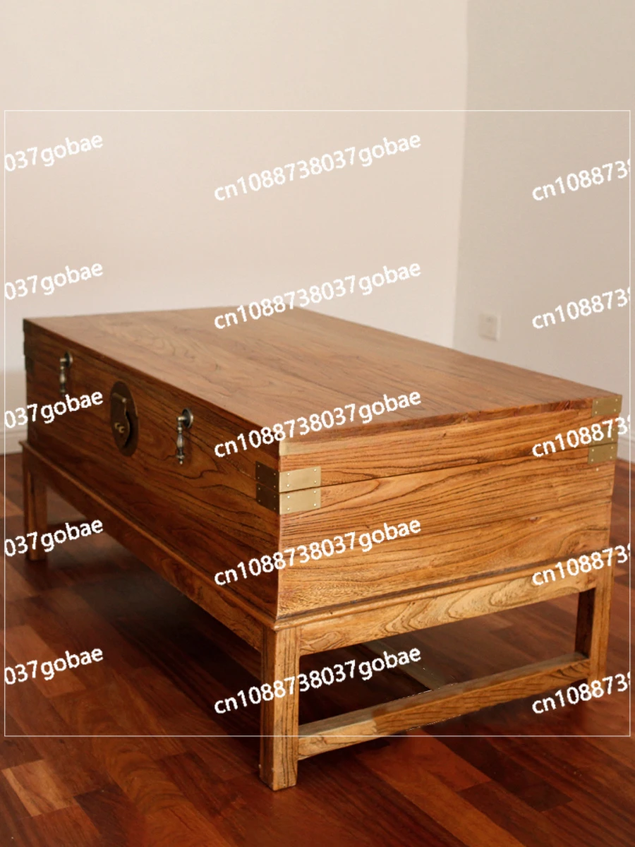 CX Guyu Feelings Elm Furniture Multifunctional Storage Box When Is the New Chinese Style Tea Table