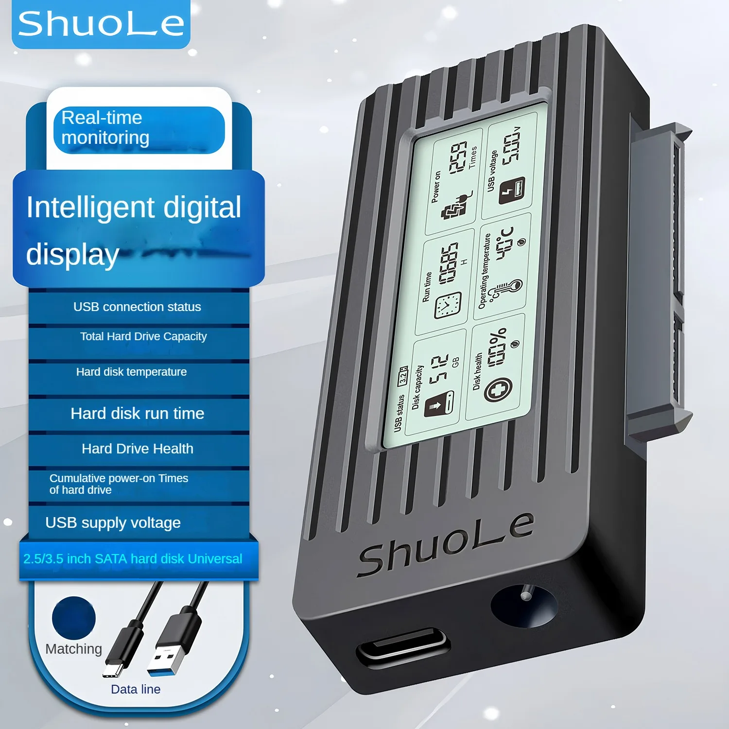 

Digital Easy Drive Cable 2.5 OR 3.5 USB3.2 Connector Mechanical HDD Solid State Conversion Cable HDD Hard Drive Enclosure