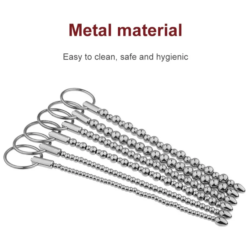 Male Penis Beads BDSM Stainless Steel Urethral Dilators Insert Stimulation Urethral Catheter Horse Eye Sticks Sex Toys for Man