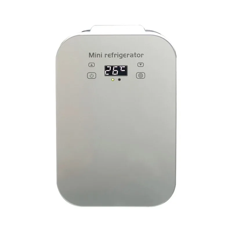 Single-core Digital Display 8L Dual-purpose Refrigerator Small Dormitory Home Car Beauty Mini Refrigerator.