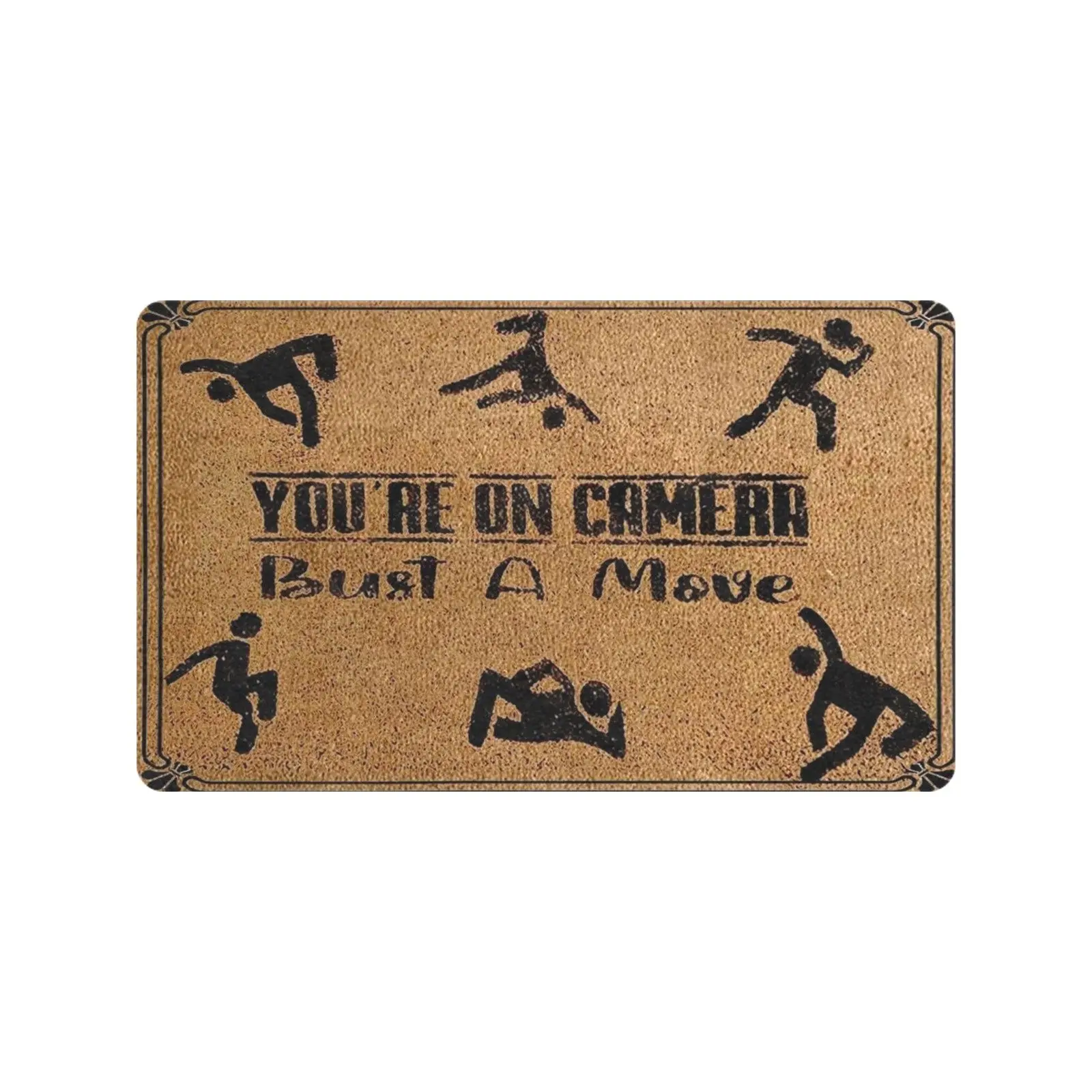 You're On Camera! Welcome Doormat for Housewarming Room, Bust A Move, Wedding Gift Closing, 18x30