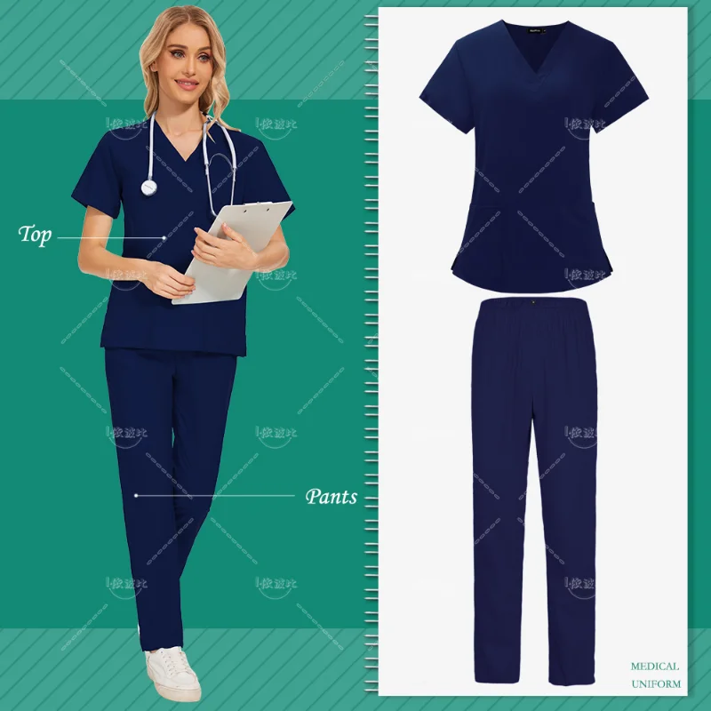 Krankenhaus Krankens ch wester Uniformen medizinische Peelings Tierklinik Pflege Arbeit tragen Peeling Top Hose Unisex Arzt passt Frauen medizinisches Zubehör