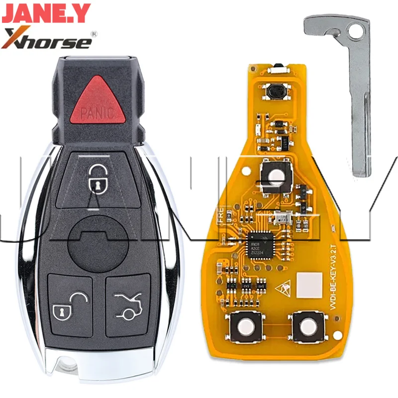 ew z kluczykiem samochodowym Xhorse VVDI BE do Mercedes Benz 315/434 mhz W211 W212 W203 W204 W205 W210 W221 W222 3/4 Przyciski obudowy