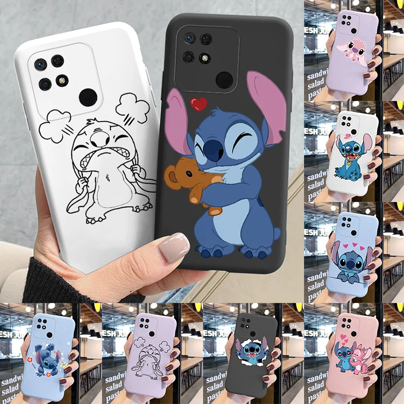 Cartoon Lilo & Stitch Love Case For Redmi 10C Phone Cover Cute Soft Funda Coque For Xiaomi Redmi 10C Redmi10c 10 C Capa Bags