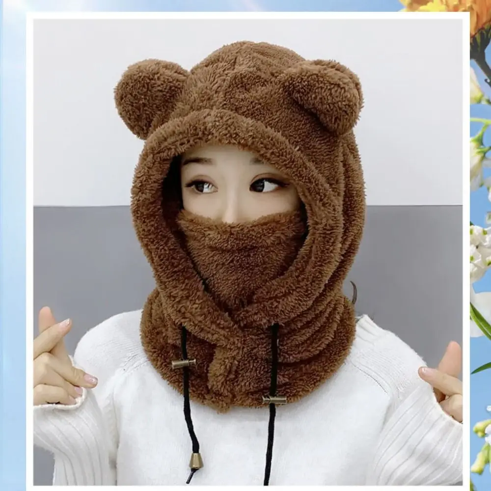 الطقس البارد يندبروف الشتاء القبعات الدفء بيني قبعات أقنعة قناع إيرفلاب غطاء للأذنين النساء الفتيات Skullies & Beanies