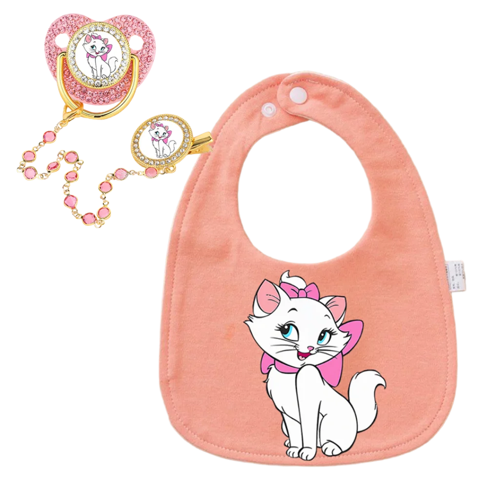 

[Feeding Products] Baby pacifier baby pacifier clip Kawaii printed baby bib baby play mouth baby and mother products baby party