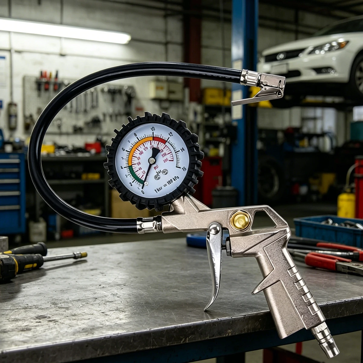 タイヤポンプガンツール車のタイヤ圧力計テスター自動車エアアク - Car Accessories Job のレビューと価格