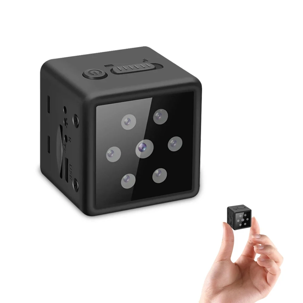 Mini Dice Shaped Camera HD 1080P Micro Camcorder Night Vision Outdoor Sports Dice Pattern Video Recorder for Home Office Sport