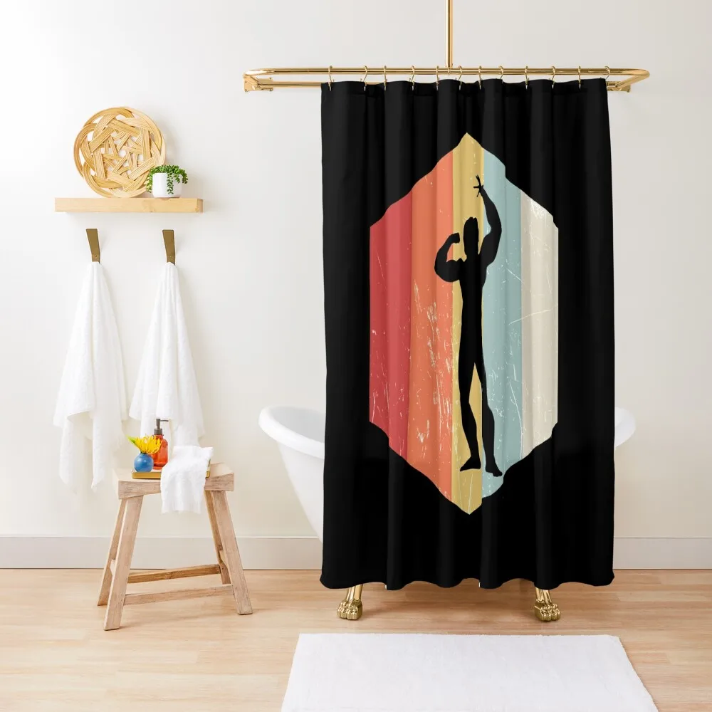 

Weight Lifting Retro Distressed Style Shower Curtain Bathroom Accessory Shower Sets For Bathroom Luxury Bathroom Curtain