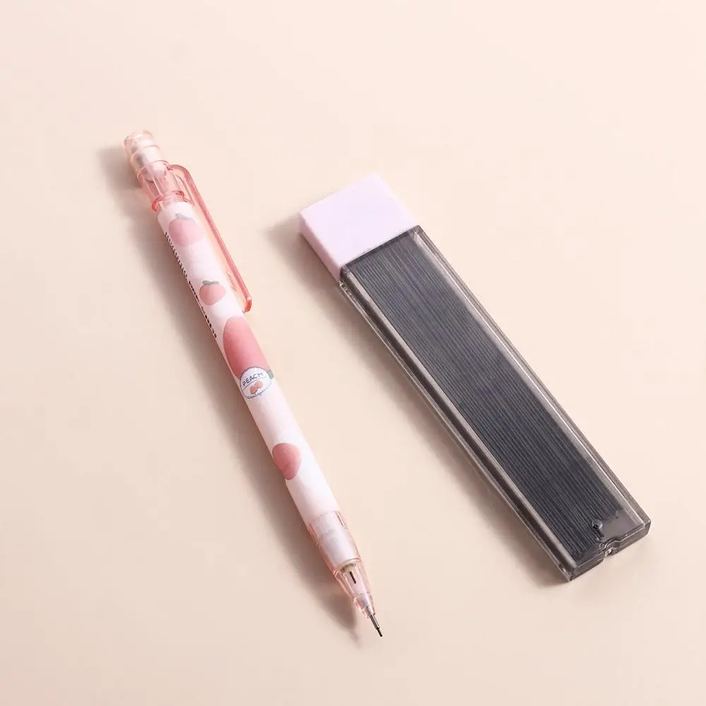 Stationery Cute Pink Pencil Refill Peach Honey Automatic Pencils Mechanical Pencil Press Pen Movable Pencil