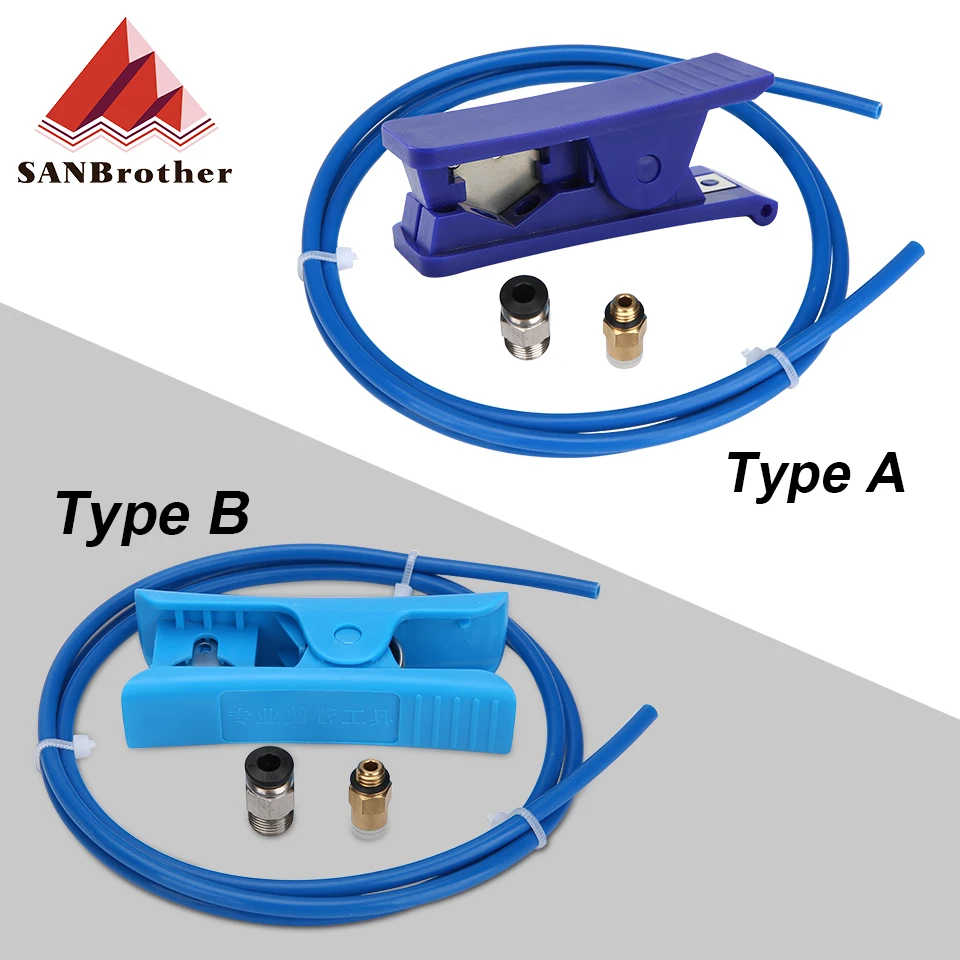 

For PTFE Bowden Tubing XS Series 1M and Tube Cutter for 3D Printer 1.75mm Filament with PC4-M6 and PC4-M10 Fitting