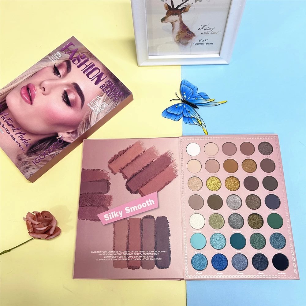 105 Colors Fashion Beauty Magazine Design Big Matte Eyeshadow Palette Book Highlight Blush Concealer Pigment Professional Makeup