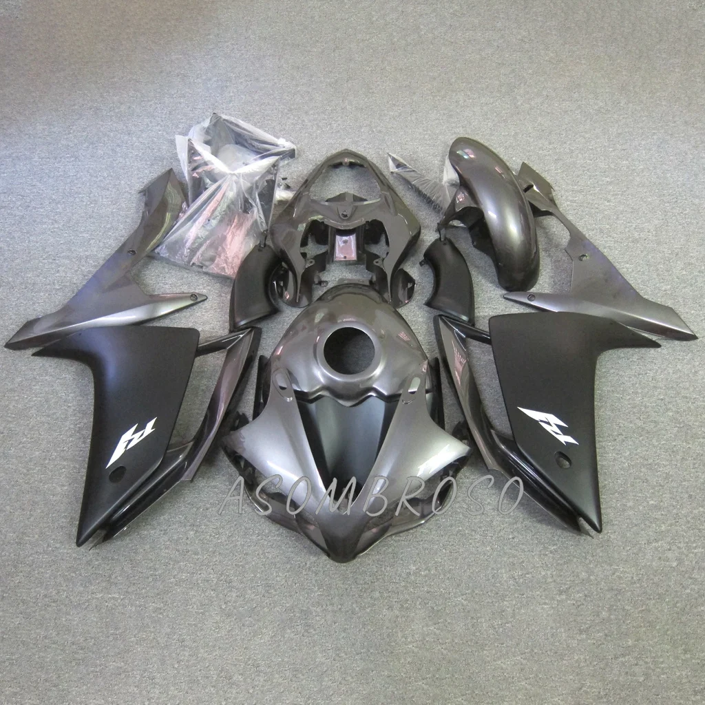 Bodywork for YAMAHA YZF-R1 YZF-1000 2007 2008 gray black 07 08 Cowling YZFR1 100% Injection mold Fairing Kit