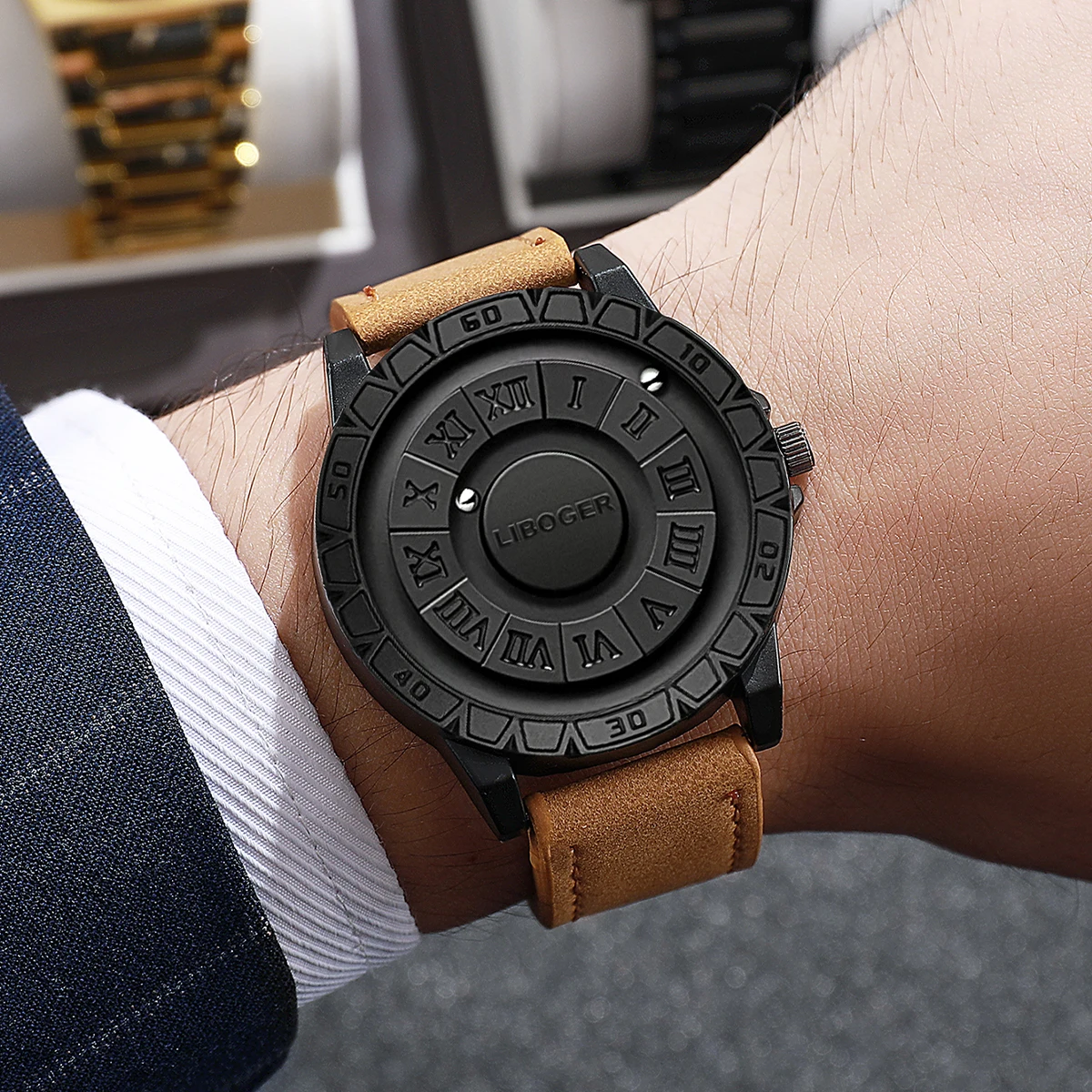 Luksusowe męskie zegarki bizne – Leather Watch Band Men recenzja i cena