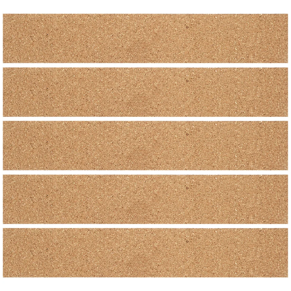 

5 Pcs Cork Strip Wall Sticker Board Strips for Walls Bulletin Office Supplies Boards