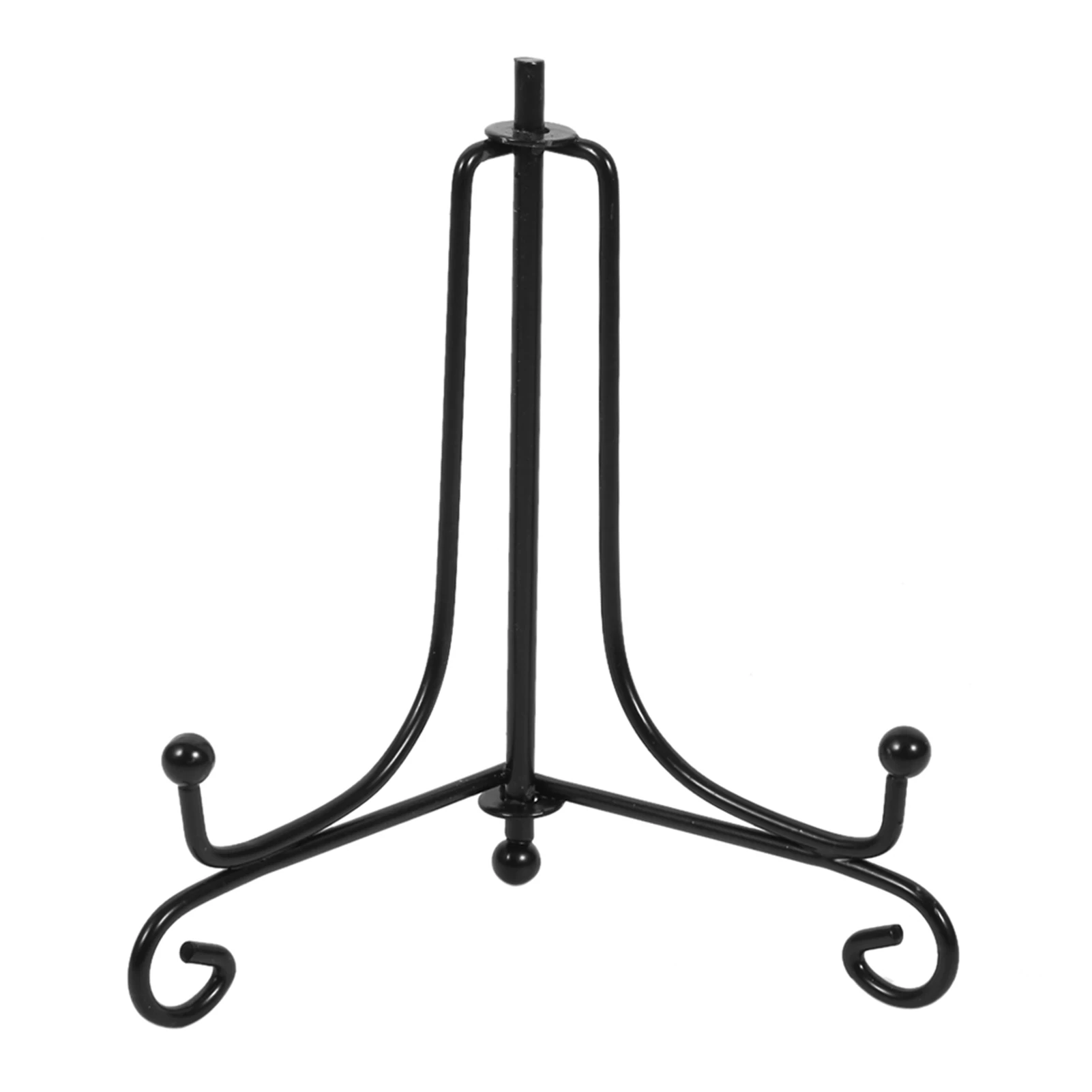 

1Pc Iron Easel Classic Display Stand Bowl Plate Photo Picture Frame Book Holder Foldable Home Decoration 4/6/8/10/12 inch Black
