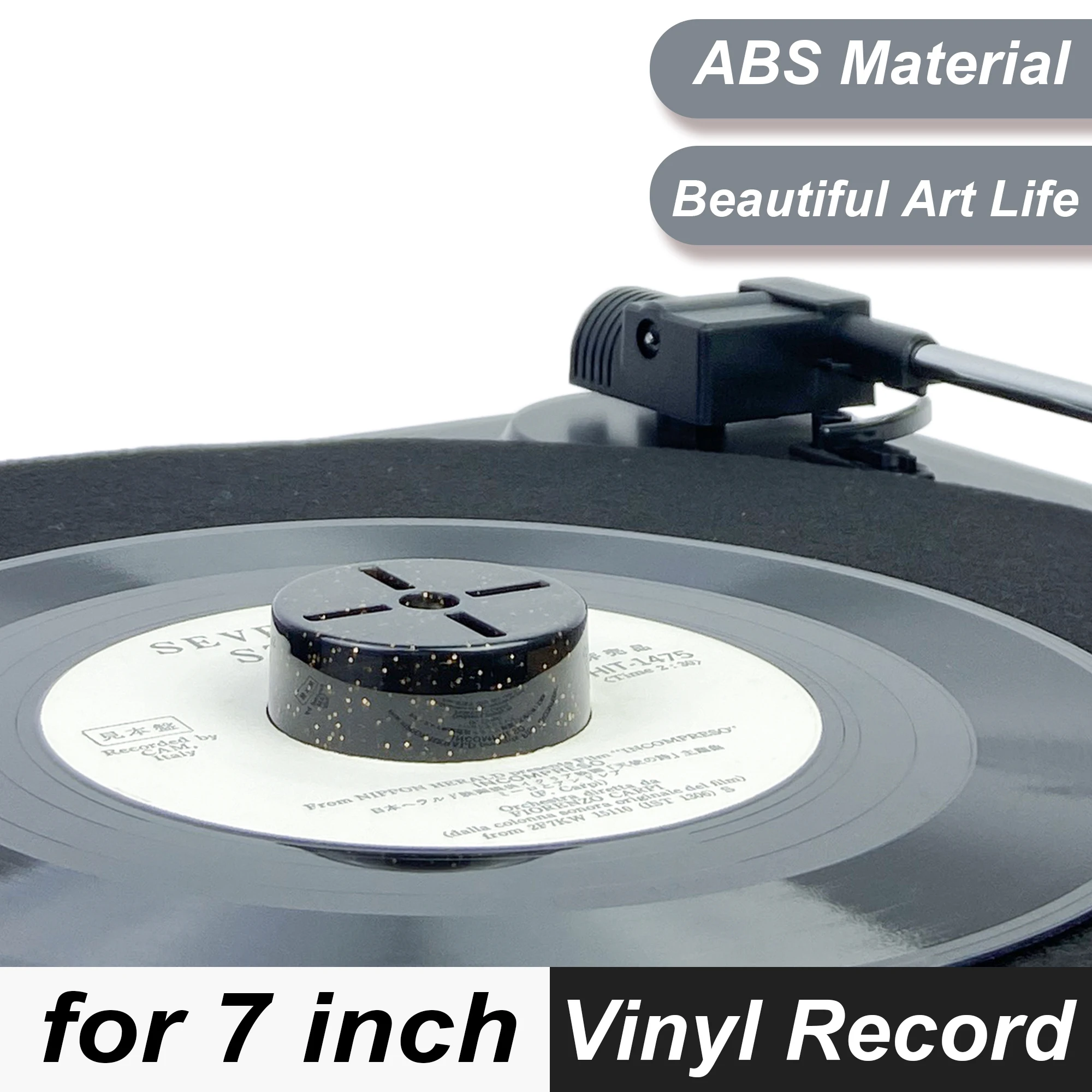 1Pcs Vinyl Record Dome Center Adapter Universal 45 RPM Turntable ABS Accessories for 7 Inch EP Record Vinyl Record
