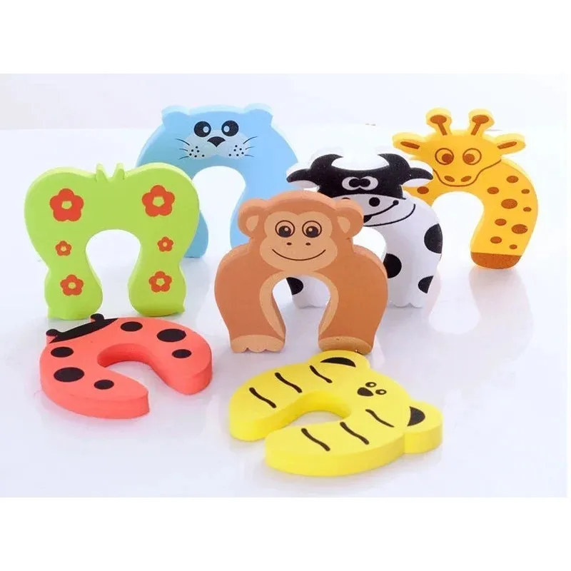 2/5pcs Baby Safety EVA Door Stopper Anti-Pinch Finger Guard Cute Animal Design Child Lock Protector for Furniture Newborn Care - view 2