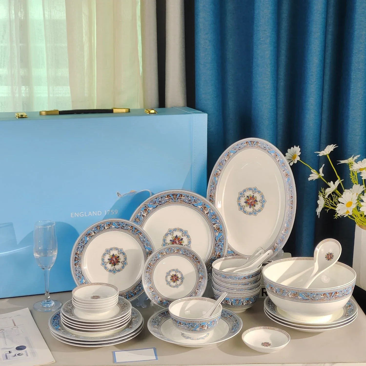 Silk Road series European bone china cups, plates, tea sets, tableware, high-end gifts