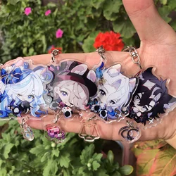 Game Fatui The Doctor Knave Arlecchino Lyney Neuvillette Cosplay Anime COSTUME Keychain Key Accessories Pendant