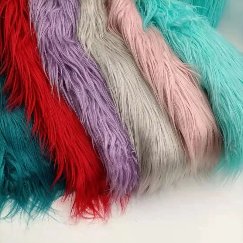 10cm Long Hair Plush Fabric Faux Beach Wool By The Meter for Toys Pillowcases Carpet COSplay Diy Sewing50x170cm/100x170cm