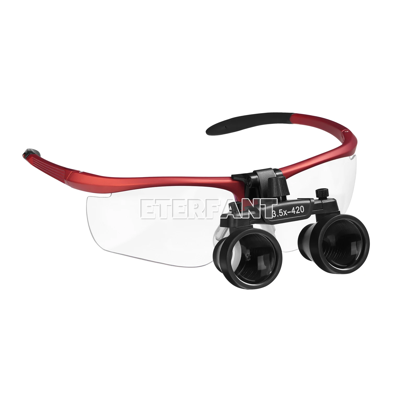 

ETERFANT Dental Medical Surgical Binocular Magnifier Loupes 3.5X-420mm High-Definition Optical Lens Red