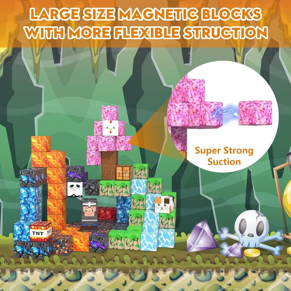 Set di blocchi magnetici: giocattolo STEM da 300 pezzi per bambini, magneti agitati, gioco sensoriale educativo per i più piccoli e idee regalo