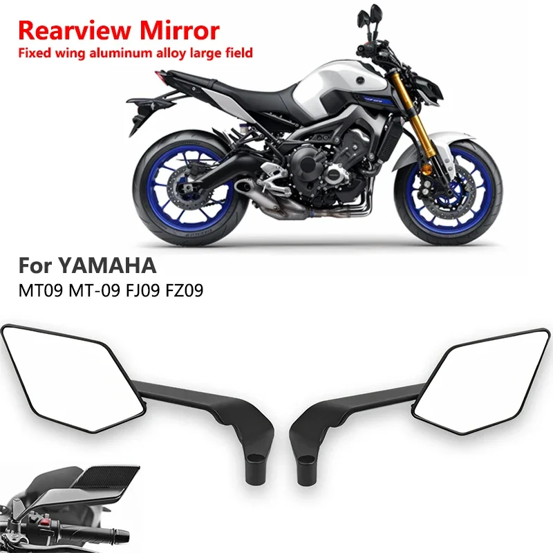 

Motorcycle Wing Mirrors Rearview Rotating NEW Rearview Side Mirror For YAMAHA MT09 MT-09 FJ09 FZ09