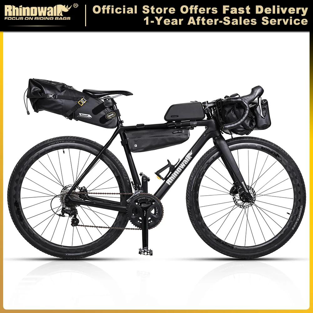 Rhinowalk Bicycle Bag Set Or 1 piece Waterproof Handlebar Pannier Bags Frame Top Tube Bag MTB Saddle Bag Long Distance Cycling