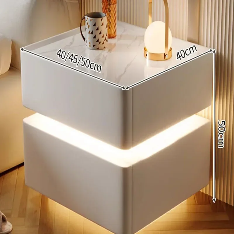 Light Door Lock Nightstand Bedroom Furniture Bedside Table Nightstand Bed Table