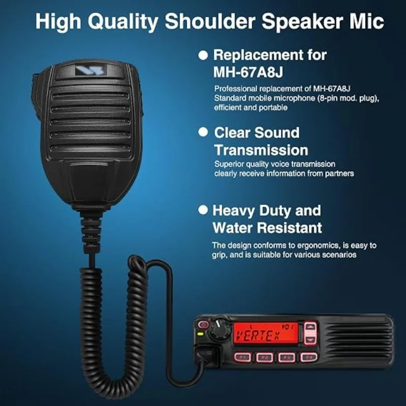 MH-67A8J Handheld Speaker Microphone 8 Pin Mic for Yaesu/Vertex VX-2100 VX-2200 VX2500 VX2508 VX2208 VX2108 FT-450 FT817 FT-857D view 2