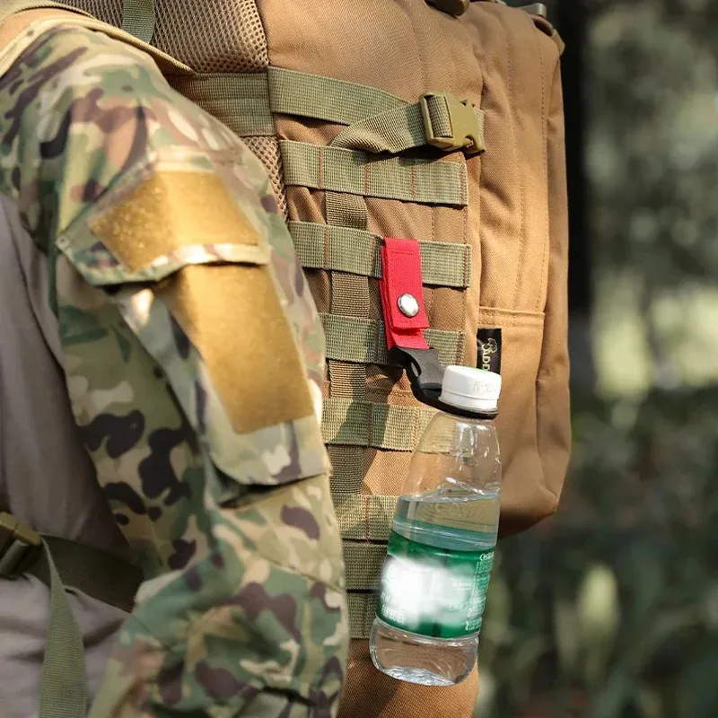 1/2/3 قطعة حزام مشبك هوك حامل زجاجة ماء كليب في الهواء الطلق النايلون تسلق حلقة تسلق حزام ظهره شماعات مخيم #2
