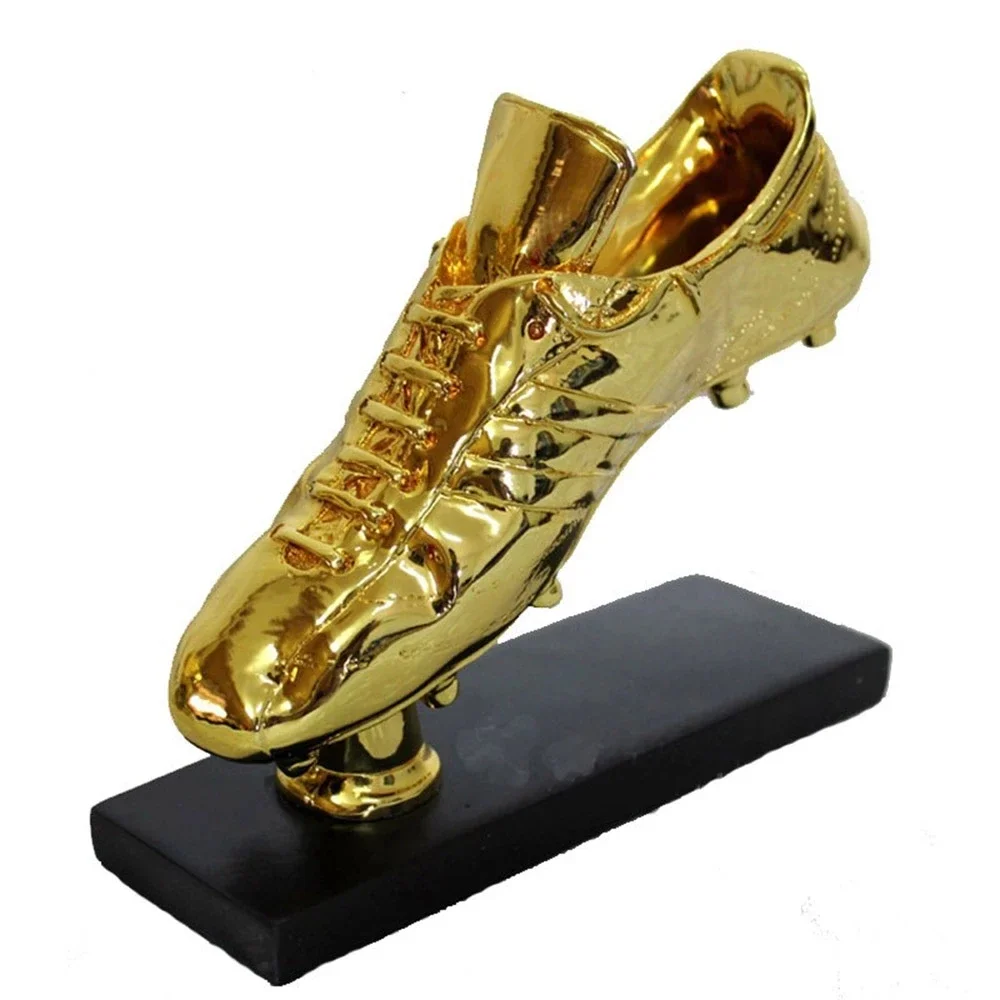 Football Soccer Golden Shoe Award Trophy Best Shooter Gold Plated Shoe Boot League Fans Souvenir Cup Birthday Christmas Gift