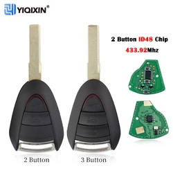 YIQIXIN ID48 Chip 433.92Mhz Car Key For Porsche Boxster S Cayenne Cayman Turbo 911 987 996 997 Targa Replacement Case Remote Fob