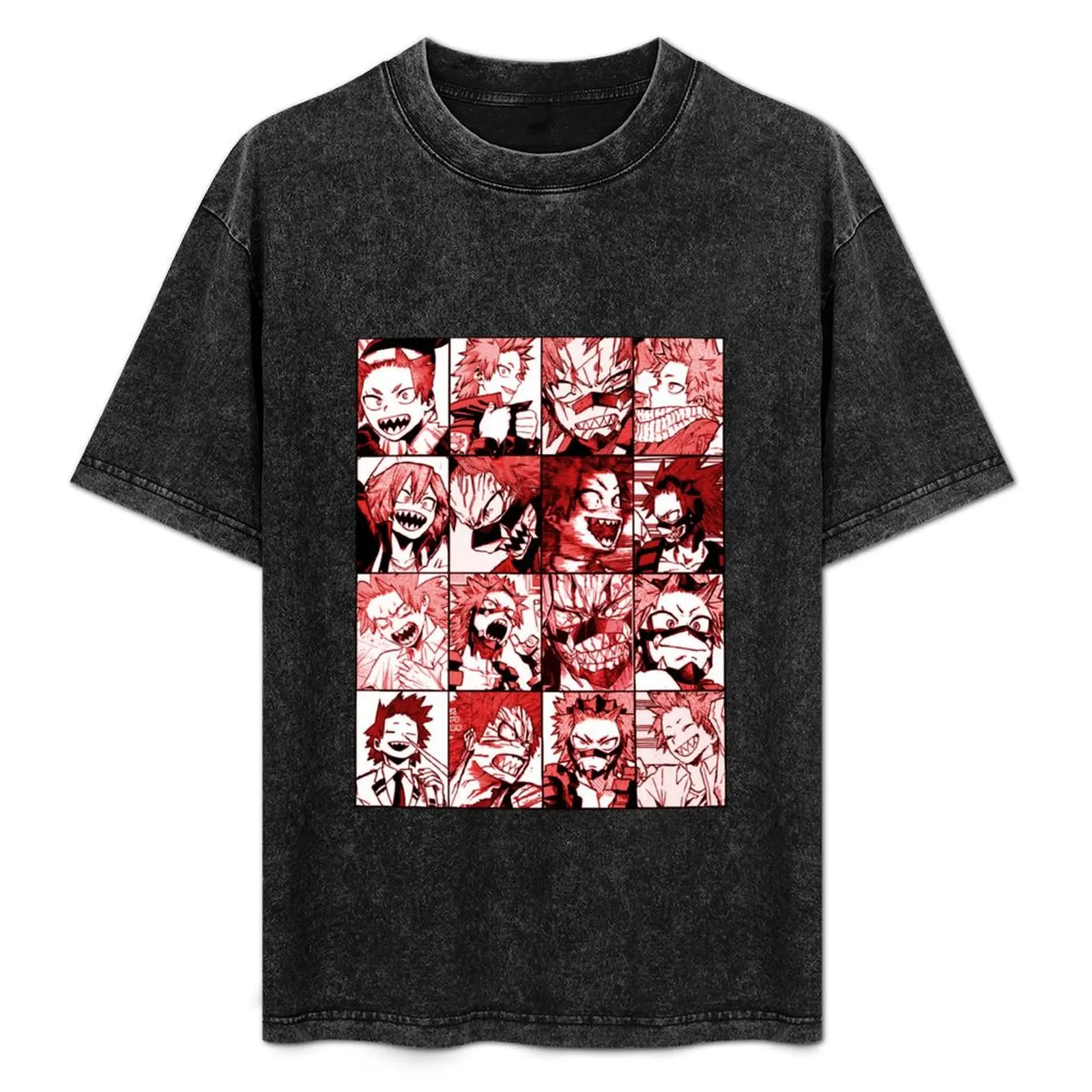 

Kirishima Eijirou MHA collage 2 T-Shirt Novelty Print Casual Tee Shirt
