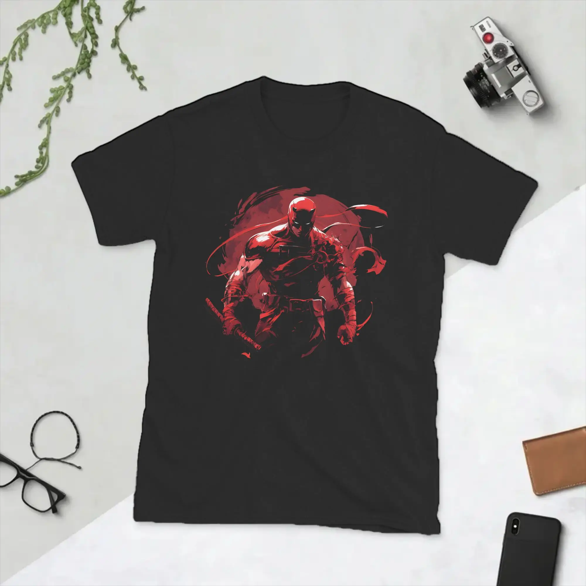 Daredevils Anime Cartoon T-Shirts für Männer Freizeit 100% Baumwolle T-Shirts Rundhals Kurzarm T-Shirts Bedruckte Kleidung – Detail 1