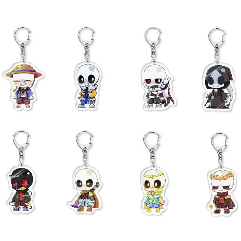 

Game Undertale Sans Flowey Papyrus Asriel Keychain Cosplay Accessories Key Chain Arcylic Pendant Chaveio Cartoon Badge Fans Gift