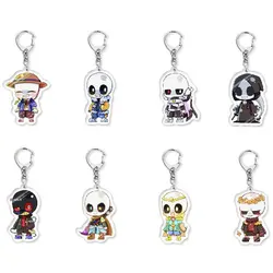 Game Undertale Sans Flowey Papyrus Asriel Keychain Cosplay Accessories Key Chain Arcylic Pendant Chaveio Cartoon Badge Fans Gift