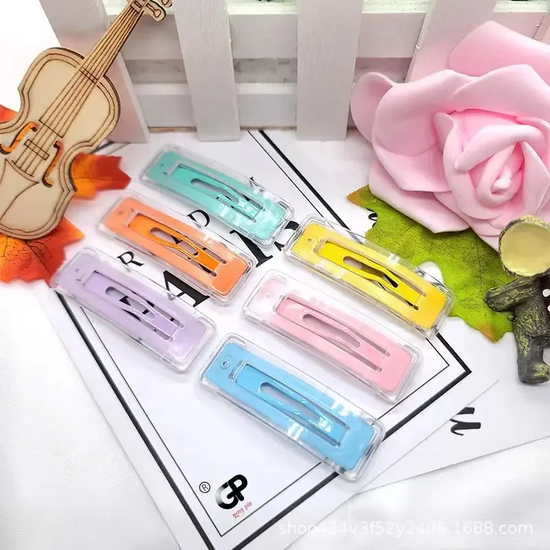 10Pcs Transparent Candy Color BB Clips Sweet Geometric Hair Clips Women Girls Summer Ornament Hairpin Barrette Hair Accessories