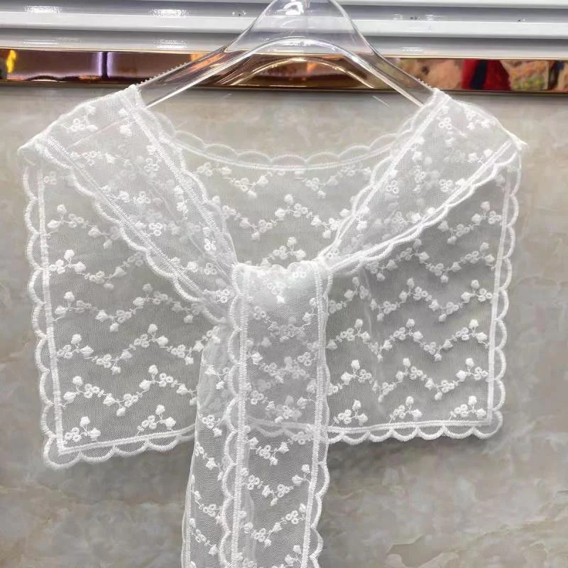 

Janpanse Prairie Chic шаль на шнуровке, пояс с вышивкой, милый шарф с вырезом для футболок, блузки, весенне-осенний многослойный аксессуар