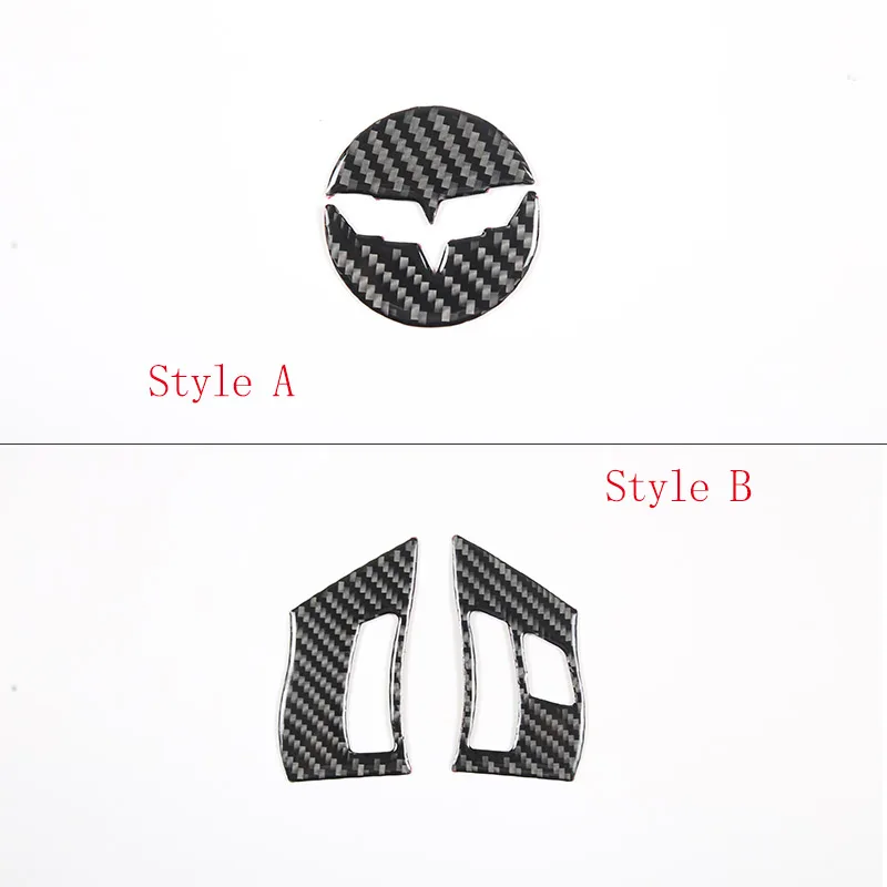 For Chevrolet Corvette C6 2005-2013 Soft Carbon Fiber Car Steering Wheel Button Cover Trim Sticker Interior Auto Accessories