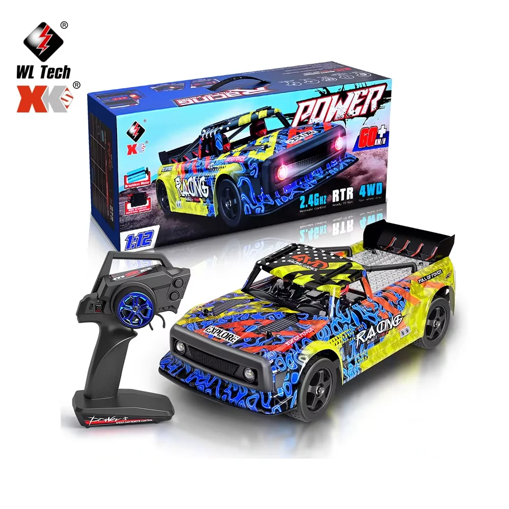 WLtoys 124020 1:12 Scale 4WD Mini RC Racing Car High Speed Off-Road Remote Control Drift Toy Alloy Vehicle for Kids Gift