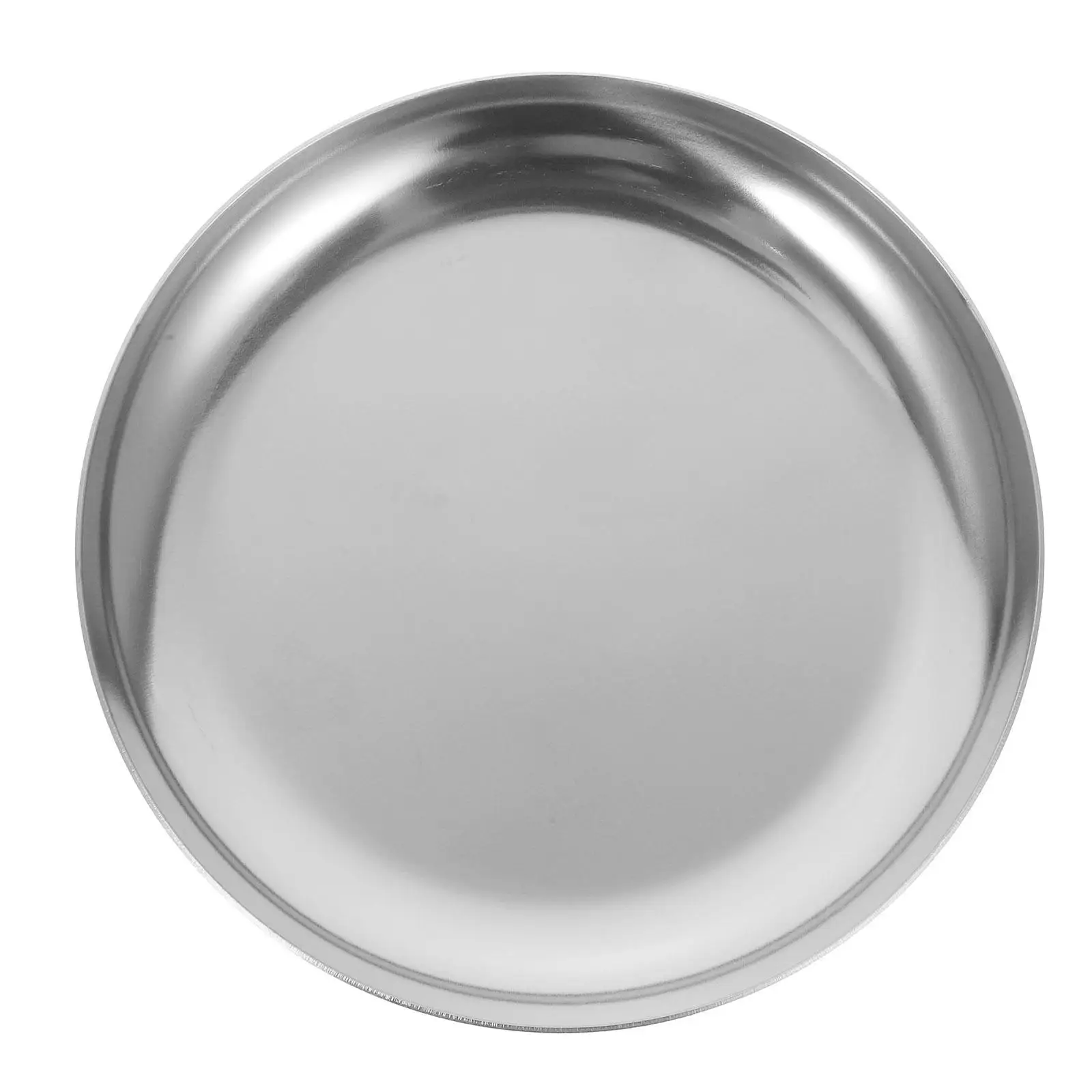 

Metal Round Jewelry Tray 430 Stainless Silver Coffee Table Ring Earring Plate Nordic Holder Bowl naments Storage Desktop Trinket