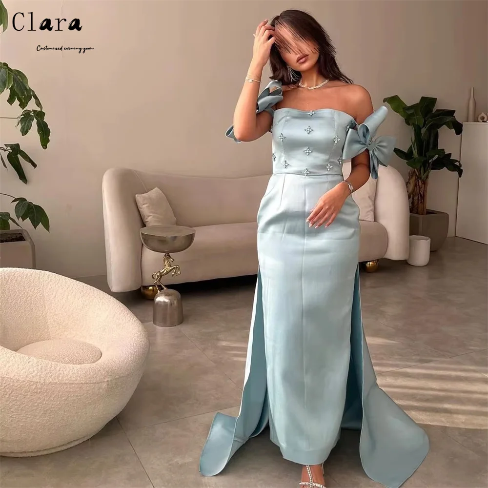 

Clara Custom Off-shoulder Fishtail Rhinestone Tube Top Prom Dresses 2026 Luxury Prom Party Dress Woman Women Evening Dress Gala