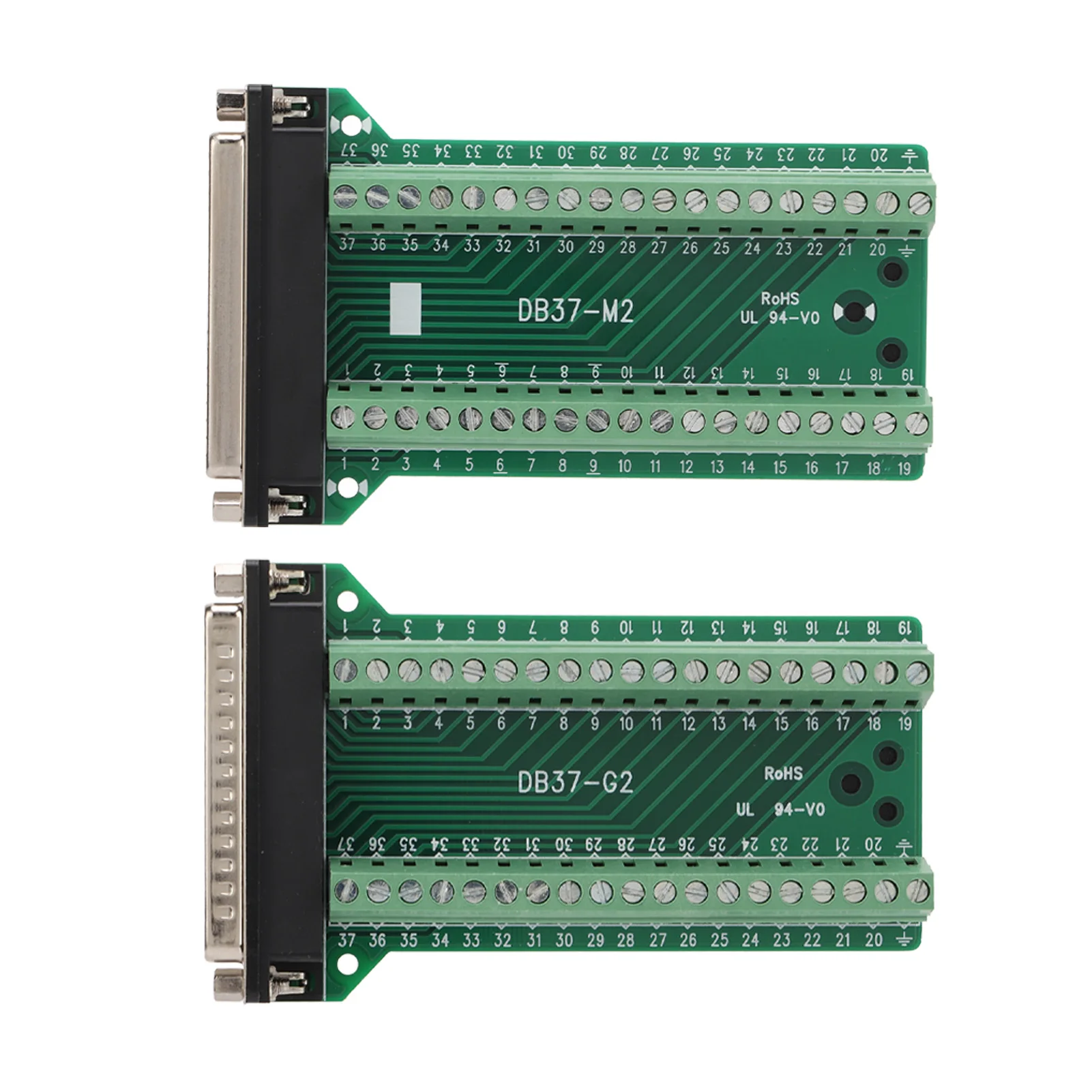 

37Pin Terminal Board DB37 Adapter 0.2in Terminal Pitch Anti Oxidation AC300V Straight PCB for Communication Debugging