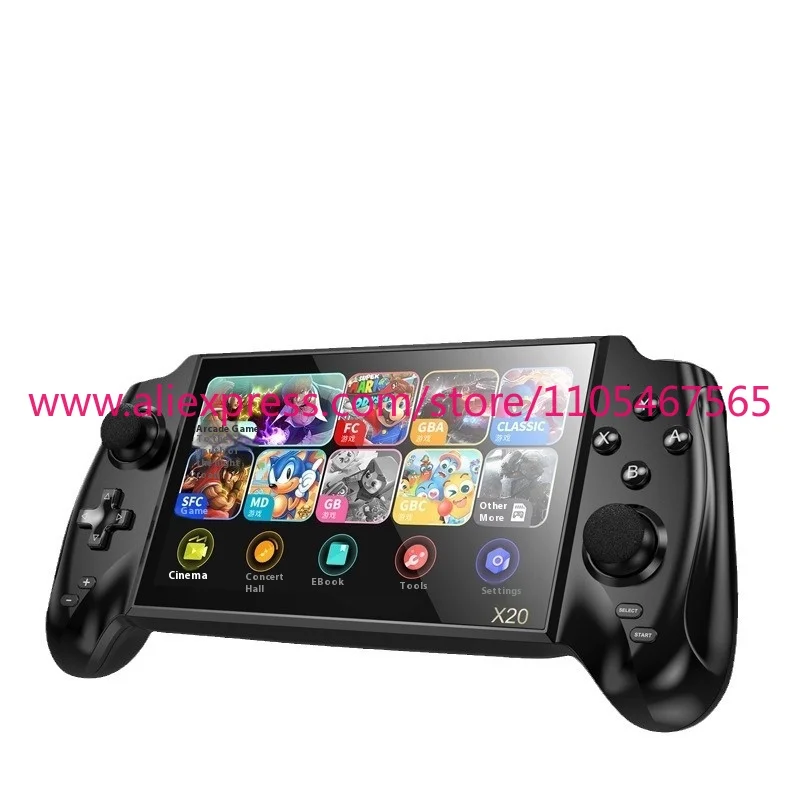 1PCS 7-Inch IPS Retro Game Console with 3000+ NES/GBA Games, 2-Player Arcade, 4500mAh Battery & 24 Languages