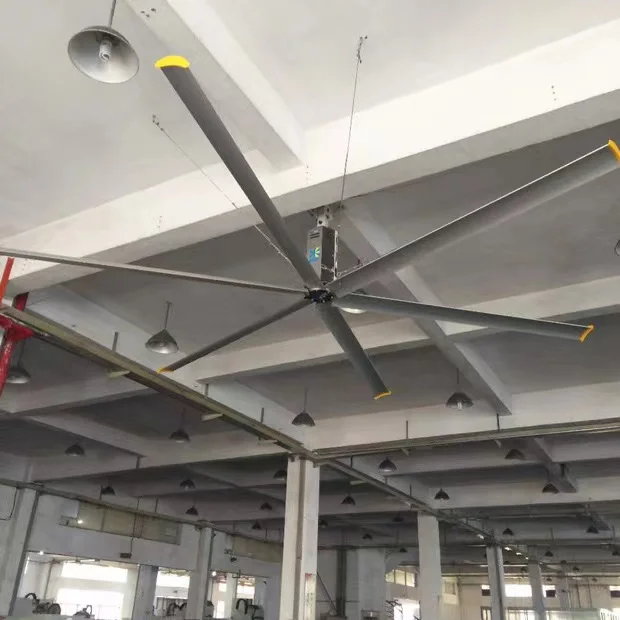 Hvls Fan 1.5kw 7.3m Industrial Axial Flow Ceiling Fan Large Capacity for Cooling in Gyms Shopping Malls Warehouses Factories - view 6
