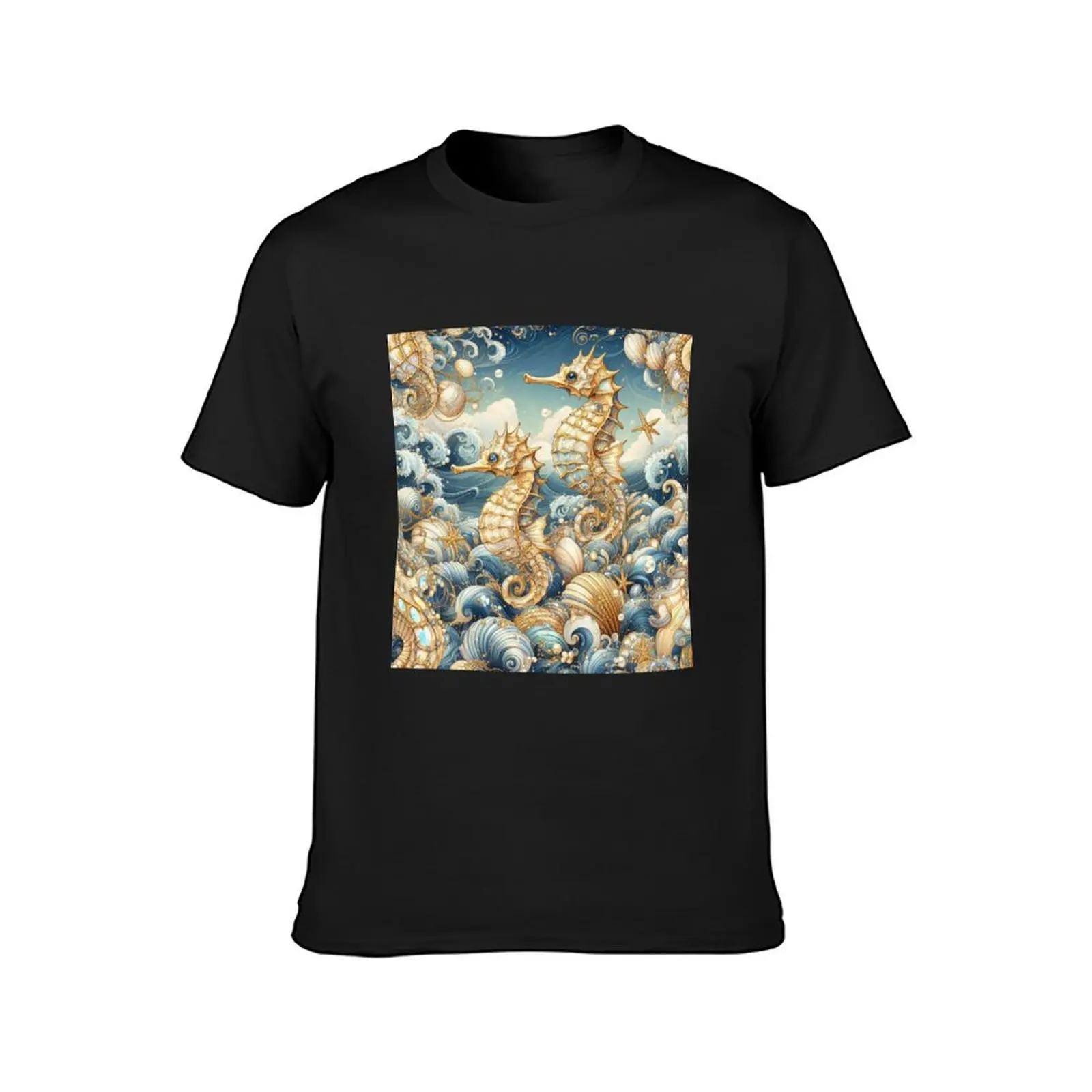 Seahorse Friends Ocean Life T-Shirt blacks customizeds mens t shirts